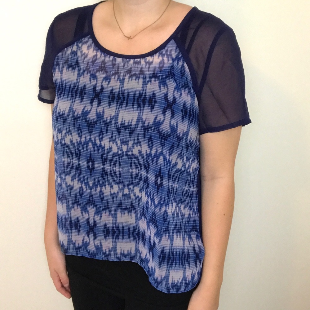 American Eagle Outfitters Flowy Printed Shirt